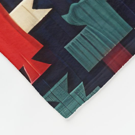 Traditionelles geometrisches Muster Fleecedecke (Ecke)