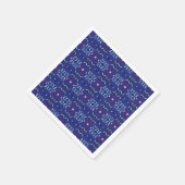 Traditionelles geometrisches Pixelmuster in Tiefbl Serviette (Ecke)