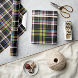 Traditionelles Geschenk für Öle Grüne Tartan Muste Geschenkpapier