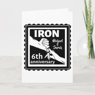traditionelles Geschenk zum 6. Hochzeitstag Eisen Karte