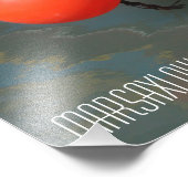 Traditionelles gestreiftes Fischerboot Marsaxlokk Fotodruck (Ecke)