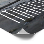 Traditionelles gestreiftes Fischerboot Marsaxlokk Poster (Ecke)