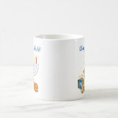 Traditionelles Glück Hanukkah Chag Sameach Menorah Kaffeetasse (Mittel)