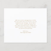 Traditionelles Gold Budget Hochzeit Dankeschön Kar (Rückseite)