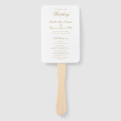 Traditionelles Gold formale Hochzeitsprogramm Fächer (Vorderseite)