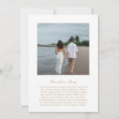 Traditionelles Gold Foto Zeitlose Hochzeit Save The Date (Rückseite)