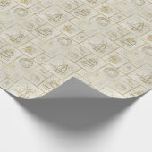 Traditionelles Gold Holiday Wrapping Paper Geschenkpapier (Ecke)
