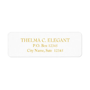 Traditionelles Gold- und White-Return-Label