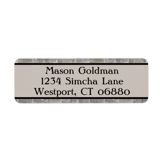 Traditionelles Grauziegelrücksendetikett (Vorne)