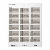 Traditionelles Gray Brick Address Label Adressaufkleber (Vorne)