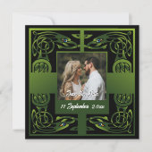 Traditionelles Green Irish Celtic Design Einladung (Vorderseite)