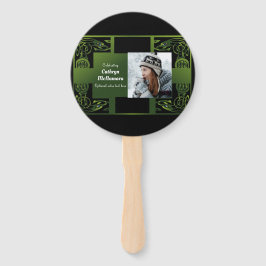 Traditionelles Green Irish Celtic Design Fächer