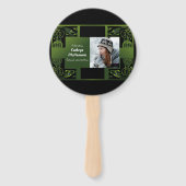 Traditionelles Green Irish Celtic Design Fächer (Vorderseite)