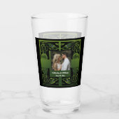 Traditionelles Green Irish Celtic Design Glas (Rückseite)