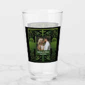 Traditionelles Green Irish Celtic Design Glas (Vorderseite)