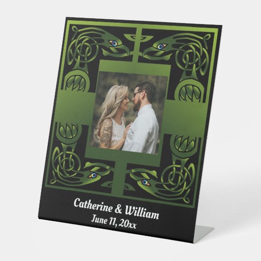 Traditionelles Green Irish Celtic Design Sockelschild (Vorderseite)