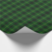 Traditionelles Green MacArthur Tartan Wrapping Pap Geschenkpapier (Ecke)