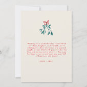 Traditionelles Green und Red Grand Millenial-Muste Einladung (Rückseite)