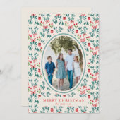 Traditionelles Gren und Rotes Millenium Muster Einladung (Vorne/Hinten)