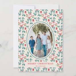 Traditionelles Gren und Rotes Millenium Muster Einladung