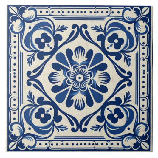 Traditionelles Griechenland Traditionelles Blau Ar Fliese (Vorderseite)