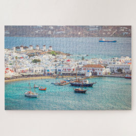 Traditionelles griechisches Dorf Mykonos Insel Gri Puzzle