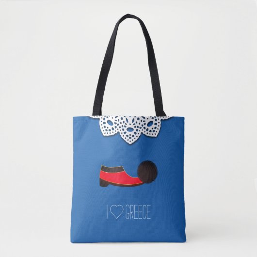 Traditionelles Griechisches Tsarouchi & Doily Tasche (Vorderseite)