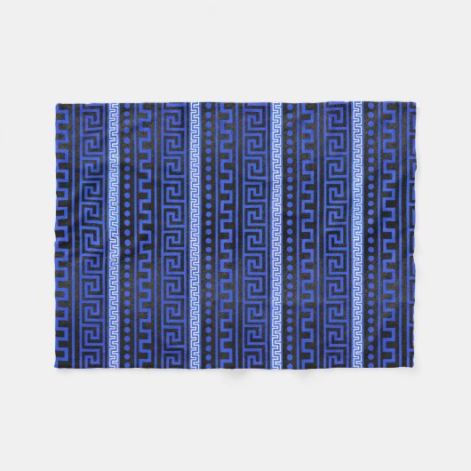 Traditionelles griechisches Windungs-Muster Fleecedecke (Vorderseite (Horizontal))