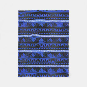 Traditionelles griechisches Windungs-Muster Fleecedecke