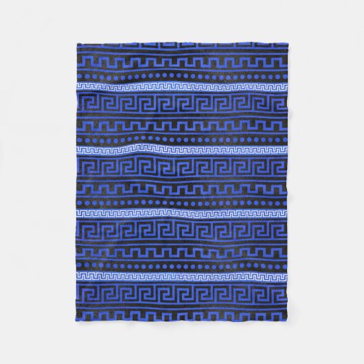 Traditionelles griechisches Windungs-Muster Fleecedecke (Vorderseite)