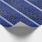 Traditionelles griechisches Windungs-Muster Geschenkpapier (Ecke)