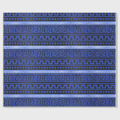 Traditionelles griechisches Windungs-Muster Geschenkpapier (Flach)