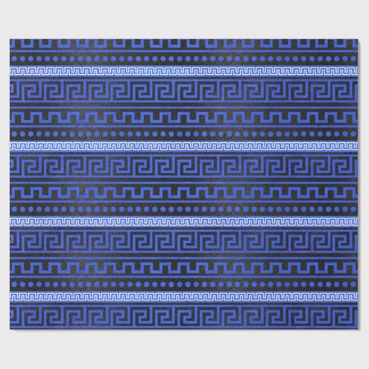 Traditionelles griechisches Windungs-Muster Geschenkpapier (Flach)