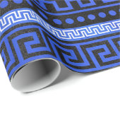 Traditionelles griechisches Windungs-Muster Geschenkpapier (Rolleneckpunkt)