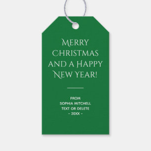 Traditionelles Grün - Minimalistische Geschenketag Geschenkanhänger