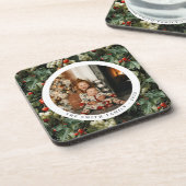 Traditionelles Grünes Heiliges Foto Getränkeuntersetzer (Linke Seite)