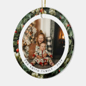 Traditionelles Grünes Heiliges Foto Keramik Ornament (Links)