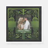 Traditionelles Grünes Irisches Celtisches Serviette (Vorderseite)