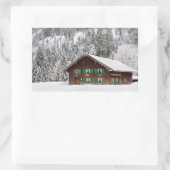 Traditionelles Haus in Bayern rechteckiger Aufkleb Rechteckiger Aufkleber (Tasche)