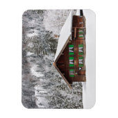 Traditionelles Haus in Bayern, rechteckiger Magnet (Vertikal)