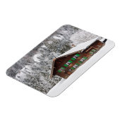 Traditionelles Haus in Bayern, rechteckiger Magnet (Linke Seite)