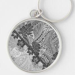 Traditionelles hawaiianisches Monstera Tapa Schlüsselanhänger