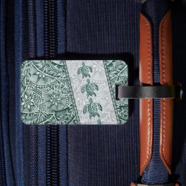 Traditionelles hawaiianisches Tapa und Honu Gepäckanhänger