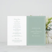 Traditionelles Heiratsprogramm für grüne katholisc (Stehend Vorderseite)