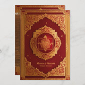 traditionelles Hochzeitskartendesign, grandios, el Einladung (Vorne/Hinten)