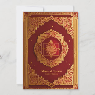 traditionelles Hochzeitskartendesign, grandios, el Einladung