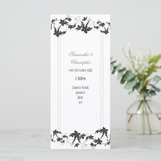 Traditionelles Hochzeitsprogramm für die Blumenkir Programm (Stehend Vorderseite)