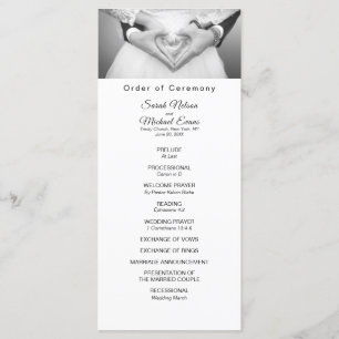 Traditionelles Hochzeitsprogramm für elegantes Fot Programm