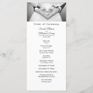 Traditionelles Hochzeitsprogramm für elegantes Fot Programm