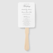 Traditionelles Hochzeitsprogramm für Graues formal Fächer (Vorderseite)